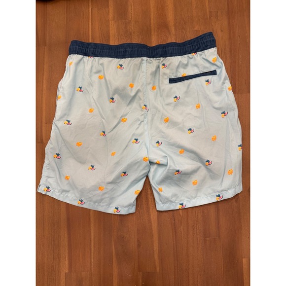 Billabong All Day Layback Board Shorts Mens XL Blue Tropical Fruit Print Trunks - Picture 2 of 6